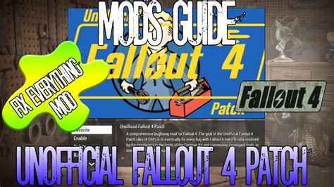 unofficial fallout 4 patch|Unofficial Fallout 4 Patch: Readme .